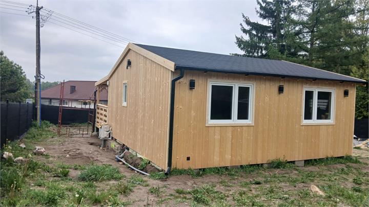 Domek drewniany od strony ogrodu - realizacja Pan Domek